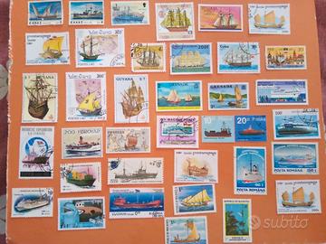 Francobolli navi, velieri,aerei.elicotteri mongolf