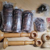 Accessori per tende o bricolage in legno e metallo
