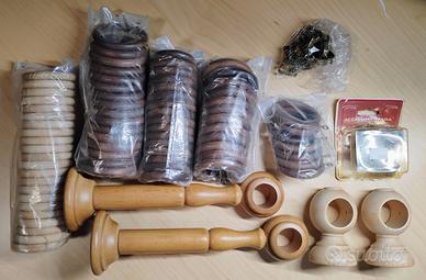 Accessori per tende o bricolage in legno e metallo