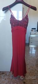Abito elegante rosso Impero Couture