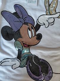 maglietta originale Benneton Minnie con strass