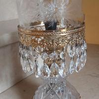 Abatjour cristallo molato a mano anni '70