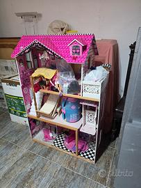 casa di barbiere con vari accessori anche diversi.