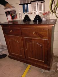 madia credenza 2 porte massello pino