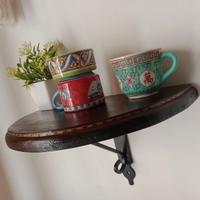 Mensola legno intarsiata