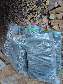 sacchi legna fine per accensione e brace 