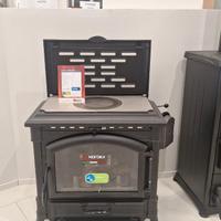 Stufa a legna in ghisa ISOTTA CON CERCHI "NORDICA"