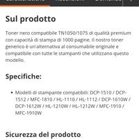 Toner TN1050/1075