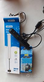 Kit per acquario composto da luce, pompa, riscalda