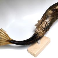 Scultura vintage anni '50 raffigurante una Carpa