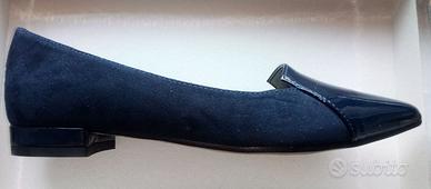 36 donna eleganti, blu scamosciate e vernice NUOVE