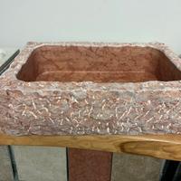Lavabo da bagno in rosso asiago