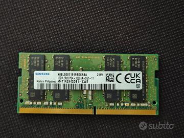 16Gb (1x16Gb) Samsung DDR4 Sodimm 3200Mhz