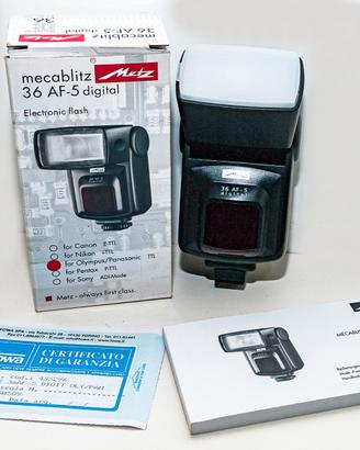 Flash  METZ 36 AF-5  dig, TTL per OLY/PAN