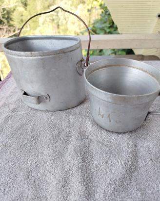 Gavetta militare e tazza vintage 