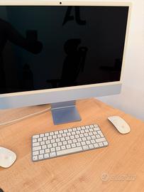 Imac 24 M4 colore blu ultimo modello mac