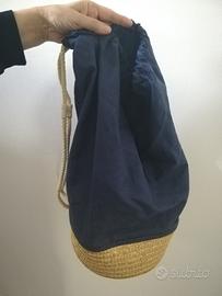 Borsa paglia e tela