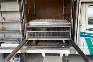 KIT COMPLETO 4 CARRELLI INOX +ELEVATORE CON MOTORE