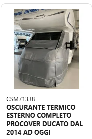 Oscurante termico Camper