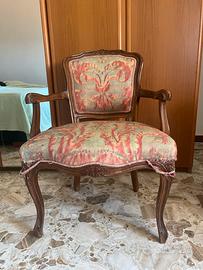 Poltroncina vintage in velluto