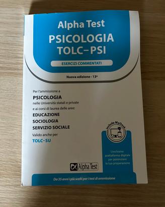 Libro Alpha test esercizi commentati psicologia
