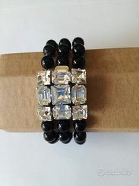 Bracciale donna 3 fili con pietre