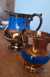 2 Brocche antiche copper lustreware XIX sec