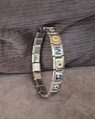 Como calcio bracciale acciaio 