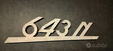 Scritta in alluminio autocarro fiat 643