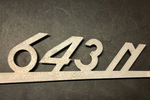 Scritta in alluminio autocarro fiat 643