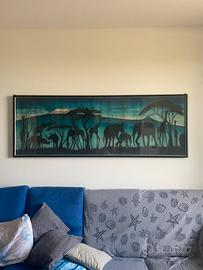 Quadreo con batik incorniciati di grandi dimension