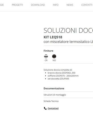 🚿 KIT DOCCIA PAFFONI LEVEL – NUOVO