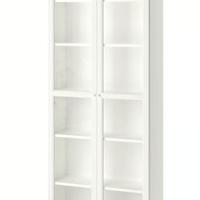 Libreria bianca Billy con ante a vetro OXBERG