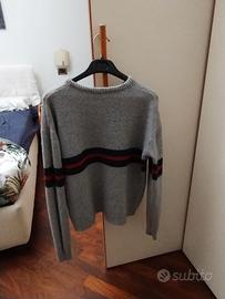 Brandy Melville - Maglia grigio con riga centrale