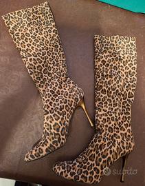 stivale leopardato animalier