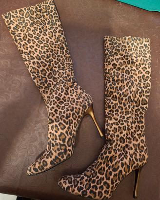 stivale leopardato animalier