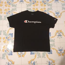 T-Shirt Champion Logo Script Nero XL