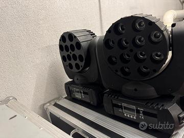 coppia teste mobili wash led