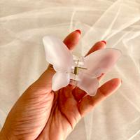 Mollettona per Capelli a Forma di Farfalla Bianco