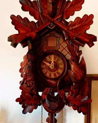 Orologio a cucù con tema caccia