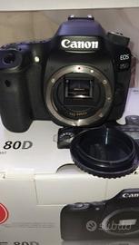 canon 80d nuova +accessori di serie