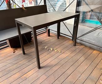 Tavolo metallo 110x60 h 74 marrone