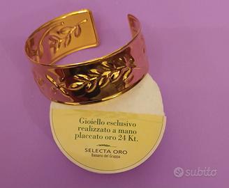 Bracciale rigido placcato oro