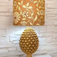 Lampada Pigna ceramica Caltagirone con Paralume