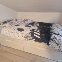 Letto singolo ikea modello Brimnes + rete