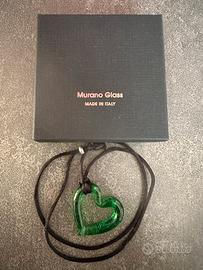 Collana cuore Murano Glass nuova