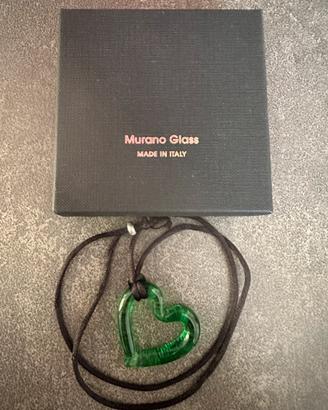 Collana cuore Murano Glass nuova