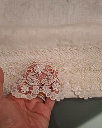 Set asciugamani in fiandra con pizzo