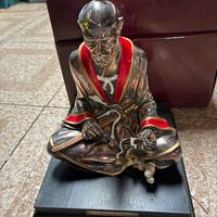 Statuetta samurai in argento