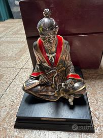Statuetta samurai in argento